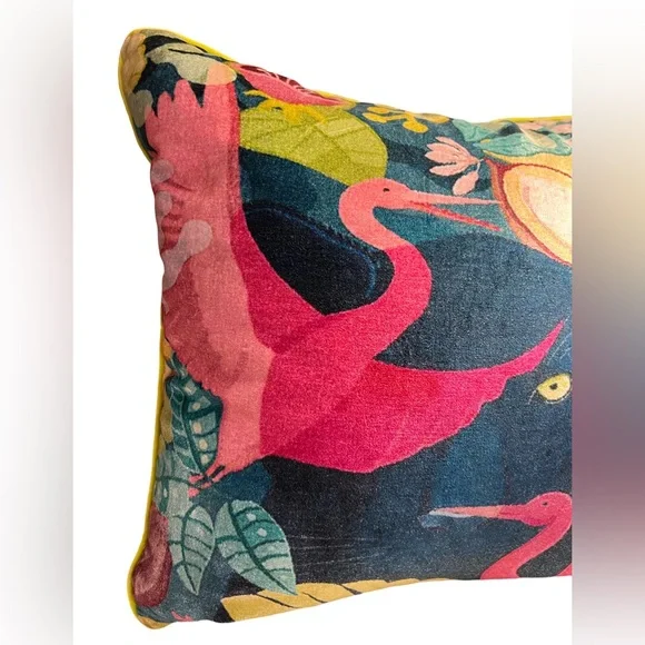 A World Traveler Collection NWT Blue Pink Black Panther Plush Accent Pillow - Picture 2 of 9